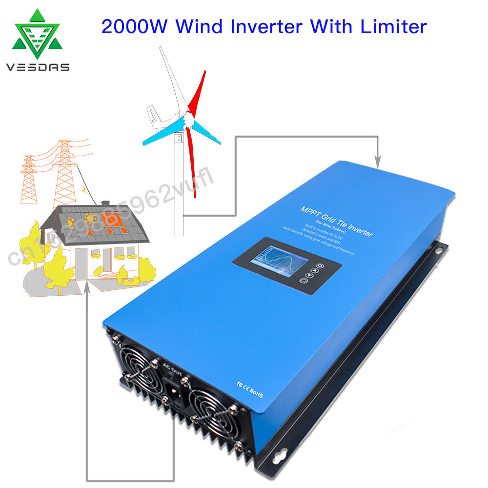 Grid Tie Inverter Limiter 2000W - Onda sinusoidale pura 1000 V 2000