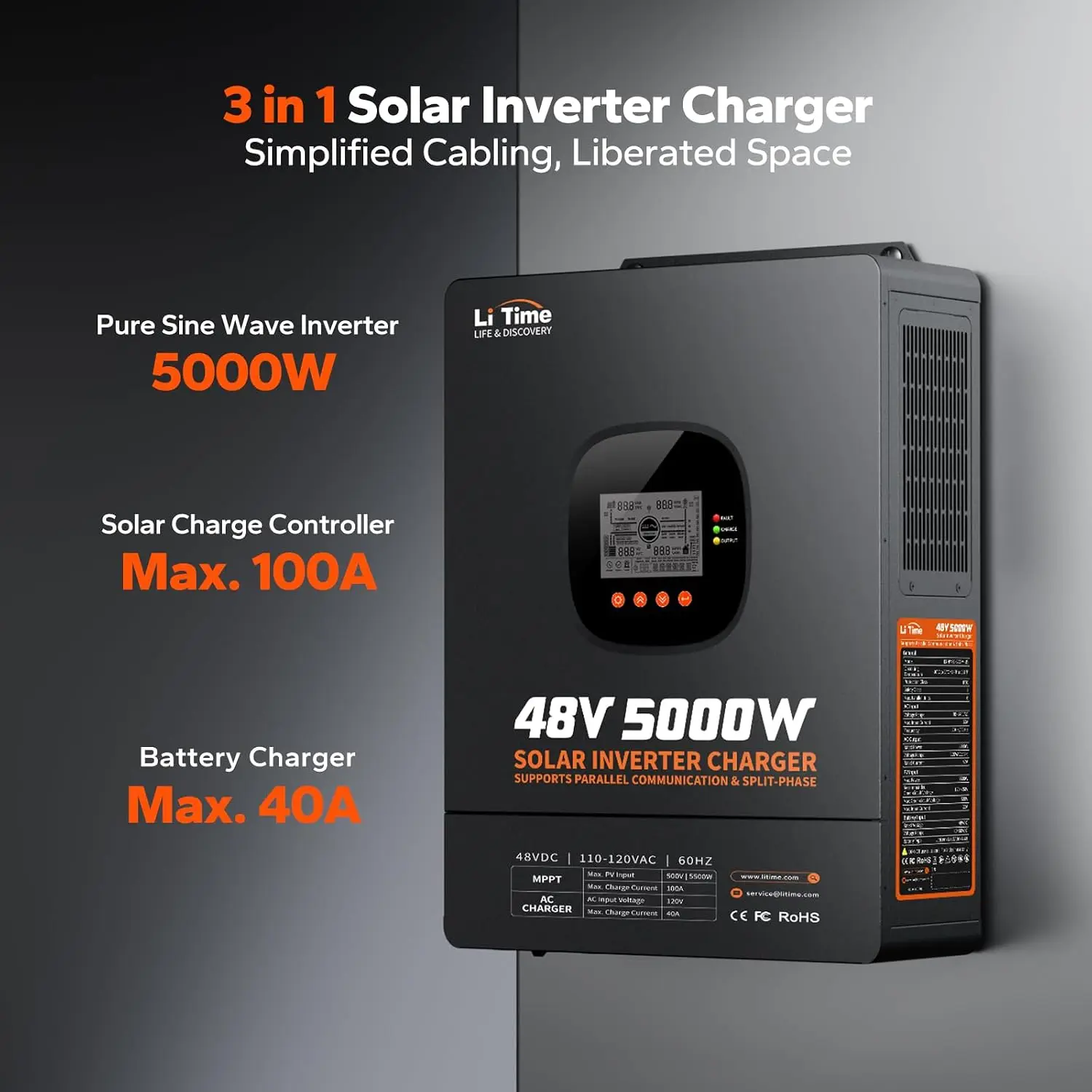 Inverter a Onda Sinusoidale Pu - Parallel Solar Inverter 48V 5000W Mppt recensione e prezzo