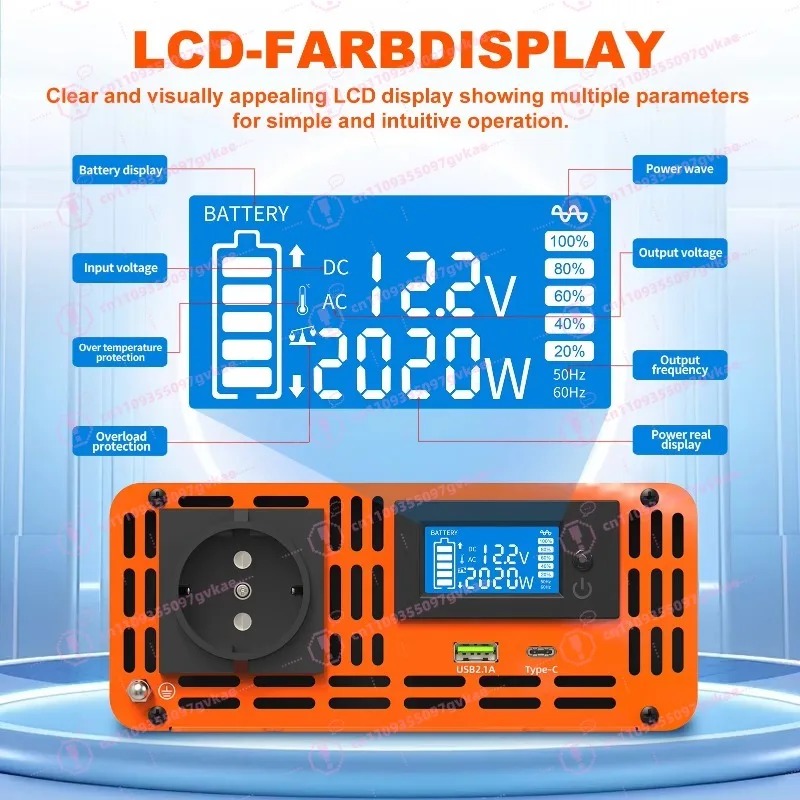 Picco 4000W 12v 24V 48v Dc A A - Power Inverter 12V 220V 4000W Continuous recensione e prezzo