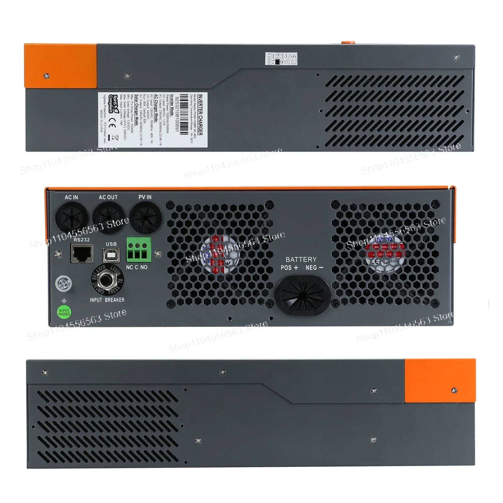 Convertitore solare ibrido tri - Hybrid Solar Inverter 5.5Kw Mppt 48V recensione e prezzo